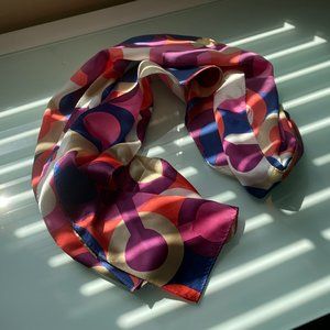 Coach | Multicolored Silk Scarf with Signature C's
